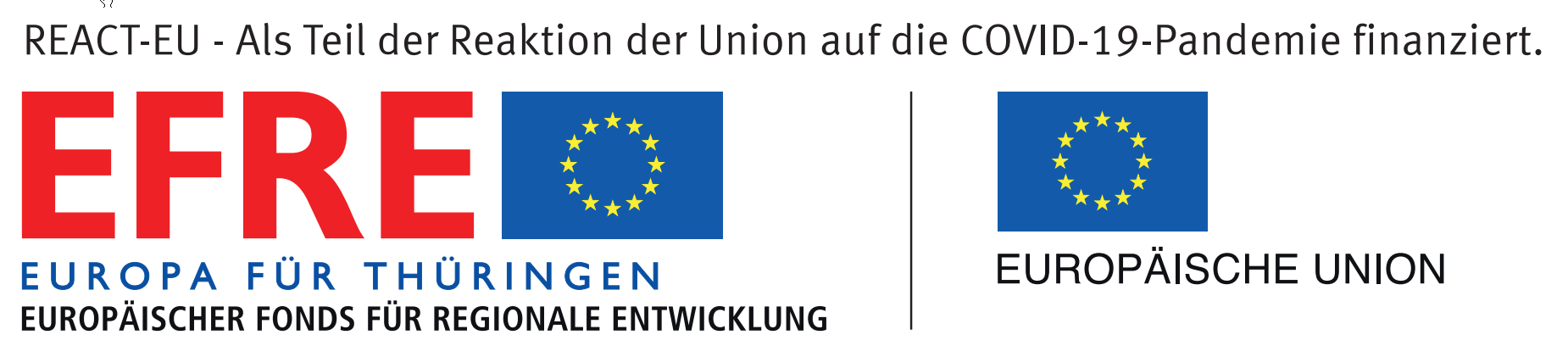 Logo Europäischer Fonds für regionale Entwicklung (EFRE) und Thüringen Invest